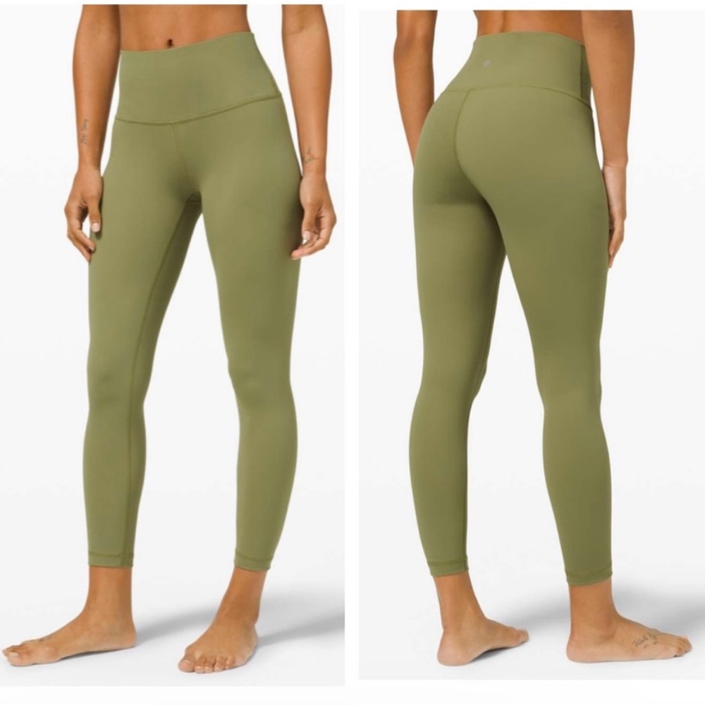 Lululemon- bronze green wunder under high rise tight 25" full on luxtreme